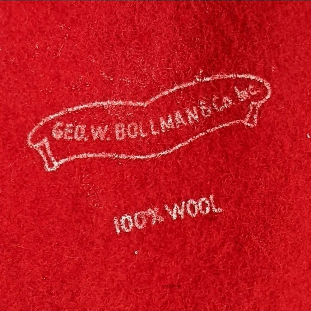 George GEO W Bollman 100% Wool Classic Red Fedora Hat With Feather In Band - Picture 7 of 7